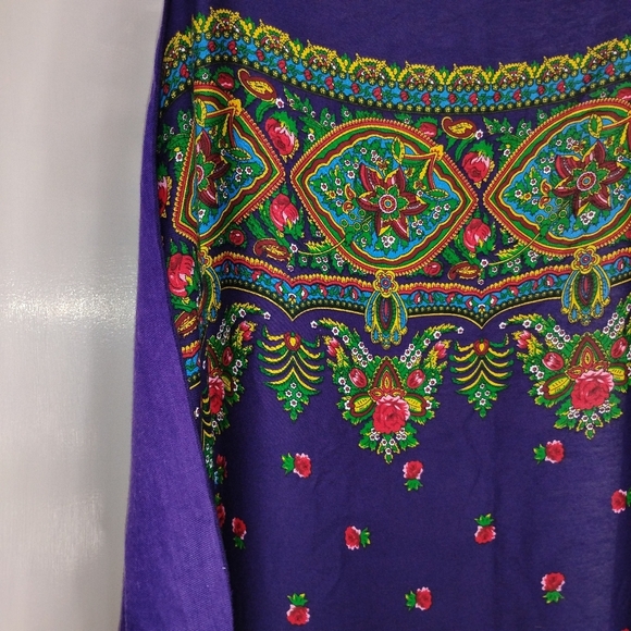 LARGE NOSTALGIC PURPLE WRAP NWOT - Picture 7 of 7